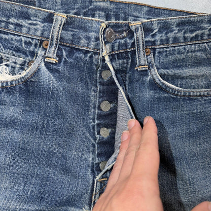 Levis 501 Big E Vintage 60s Redline Selvedge USA XX 1960s Jeans 66 Act 28x28