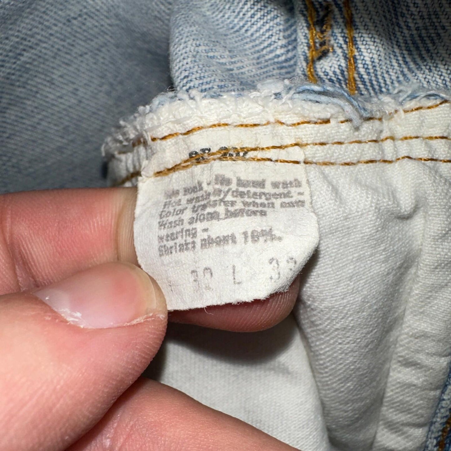 Levis 501 Vintage 80s Redline Selvedge USA XX Jeans Light Wash 32x33 Act 29x29