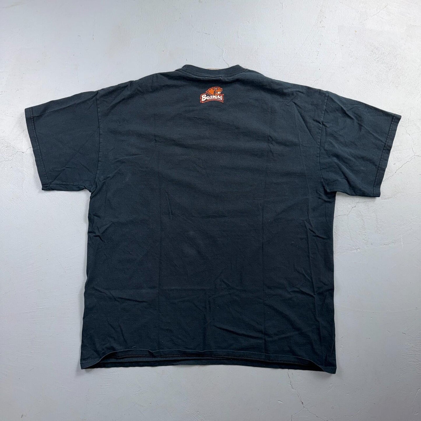 Nike Beavers Vintage T Shirt Black Center Swoosh Black 2XL Oregon College