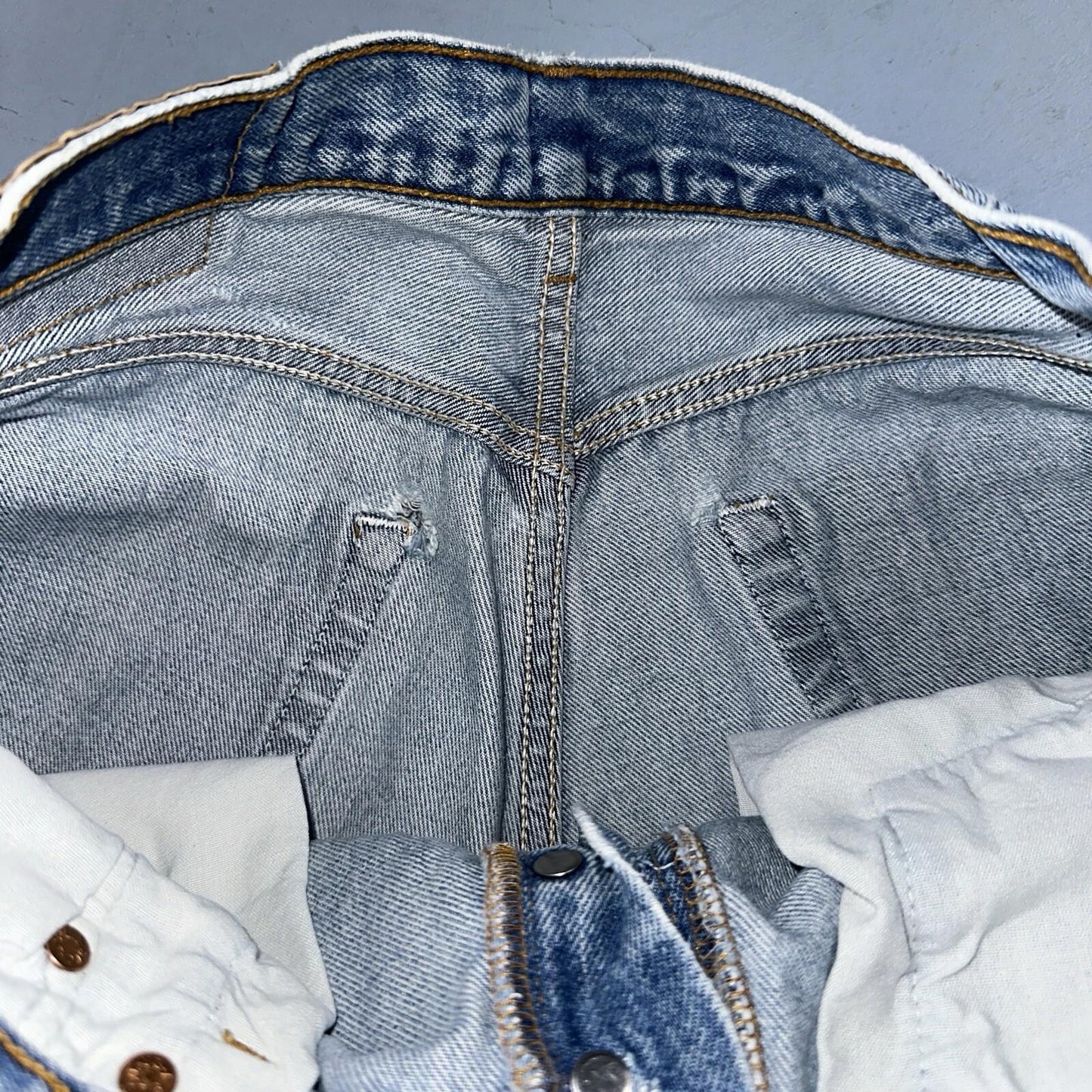Levis 501 Vintage 90s Mexico Straight Leg Jeans 34x36 Y2K Light Wash Act 31x31