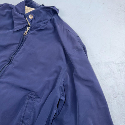 Norm Thompson Mens Blue Polyester Long Sleeve Full Zip Jacket Size Large Bomber