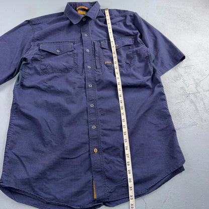 Ariat Rebar Work Shirt LT Button Short Sleeve Rip Stop Moisture Vented Large