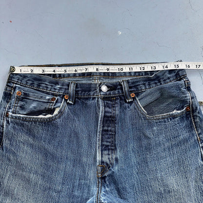 Levis 501 Vintage Y2K XX Straight Leg Jeans 32x34 Med Wash 2000s Act 31x30