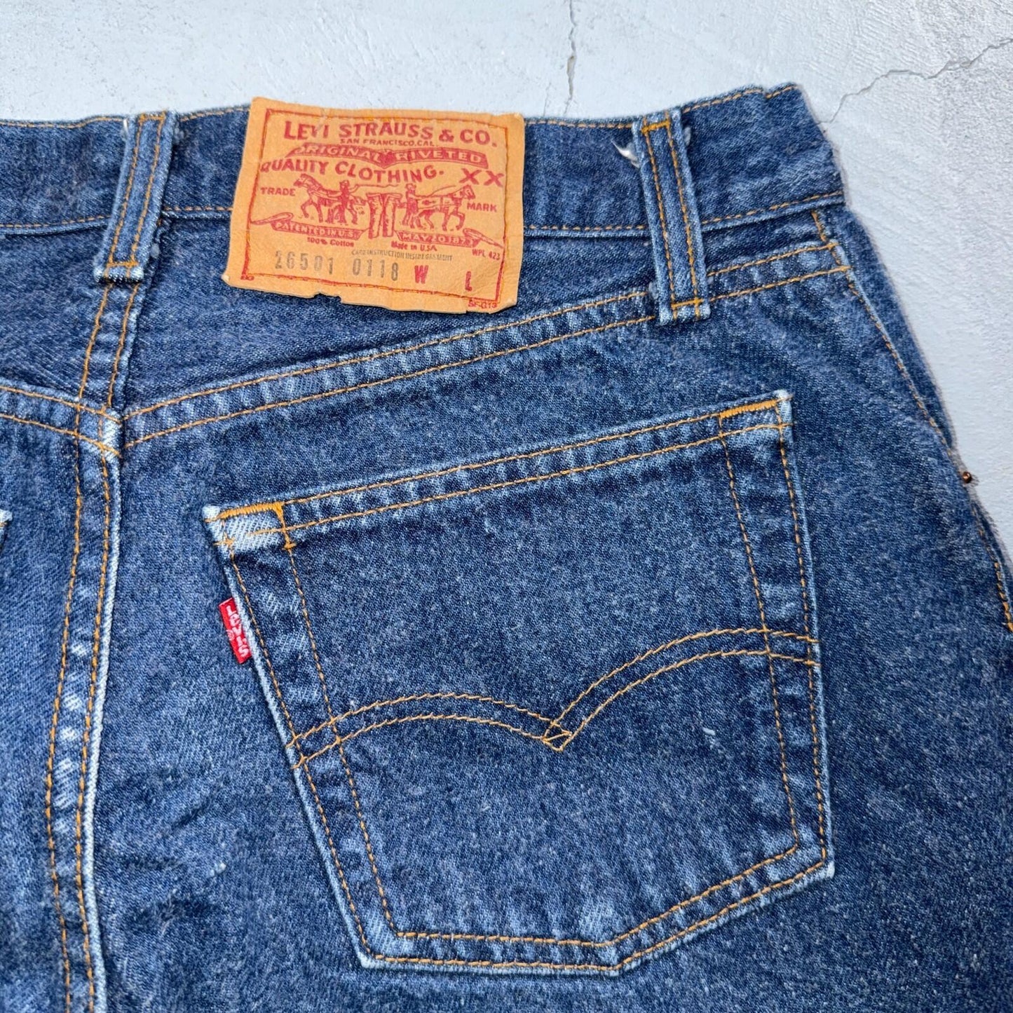 Levis 501 Vintage 80s USA XX Straight Leg Jeans High Rise Sz 13 Womens Act 27x31