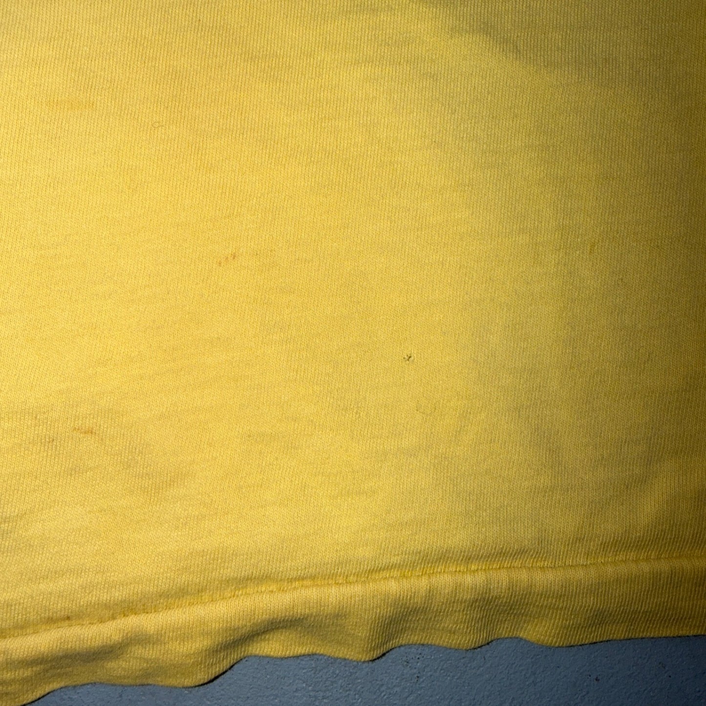 Vintage Rare 70s 1971 Crazy Shirt Hawaii Rat Race Yellow T-Shirt Large Stains