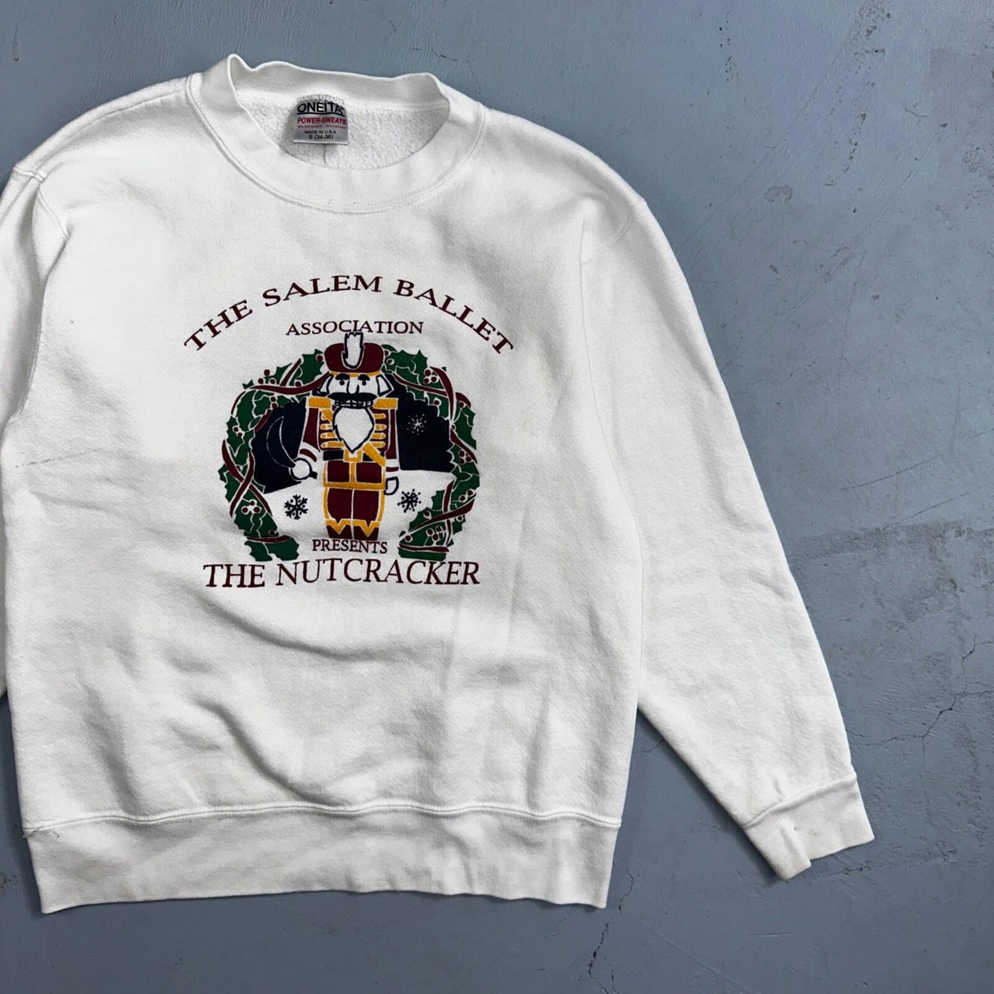 Oneita Nutcracker Salem Oregon USA Sweatshirt VTG Crewneck XL Winter Christmas