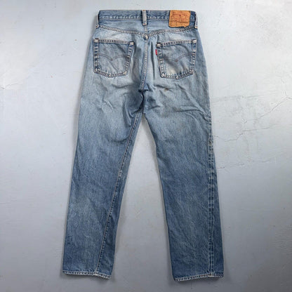 Levis 501 Vintage 80s Redline Selvedge USA XX Jeans Light Wash 30x34 Act 28x29