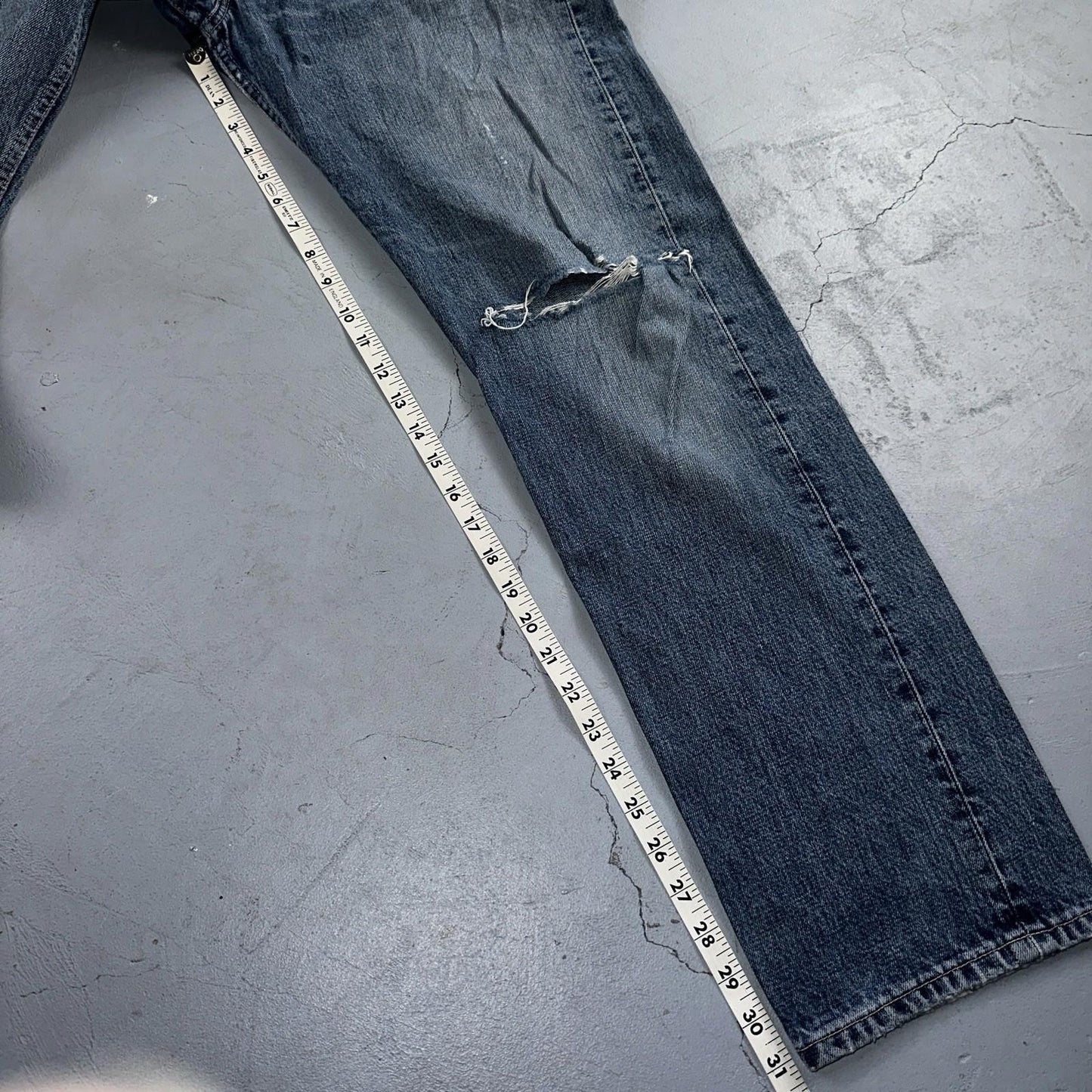 Levis 501 Vintage 90s Y2K XX Straight Leg Jeans Blue Med Wash 34x32 Act 33x31