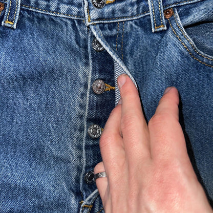 Levis 501 Vintage Y2K XX Straight Leg Jeans 90s Blue Med Wash 34x36 Act 31x31