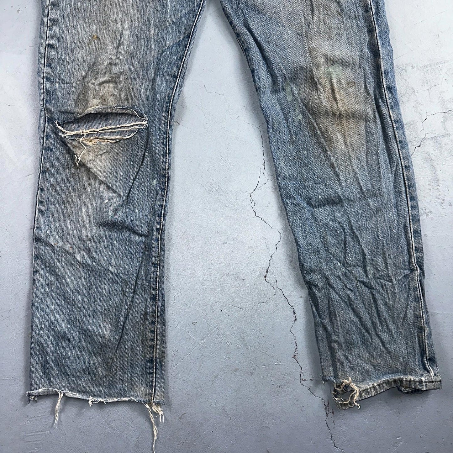 Levis 501 Vintage Y2K XX Straight Leg Jeans Blue Light Wash 35x34 Act 34x34