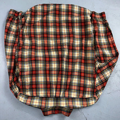 Ralph Lauren Classic Fit XL Plaid Shirt Red VTG Button Down Cotton Wool Blend