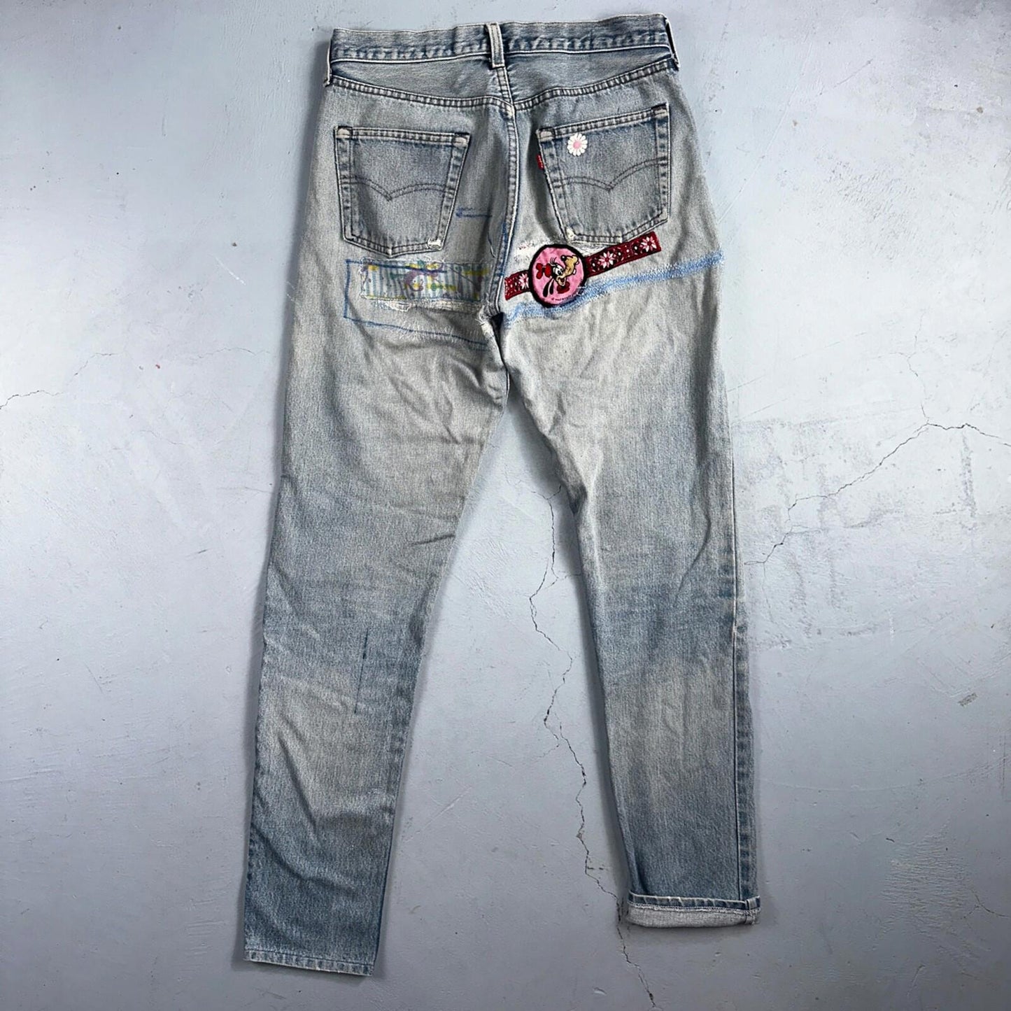 Levis 501 Vintage 80s Redline Selvedge USA XX Jeans Light Wash Skinny Act 29x32