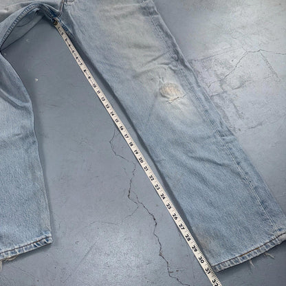 Levis 501 Vintage Y2K 90s XX Straight Leg Jeans Blue Light Wash 34x32 Act 33x31
