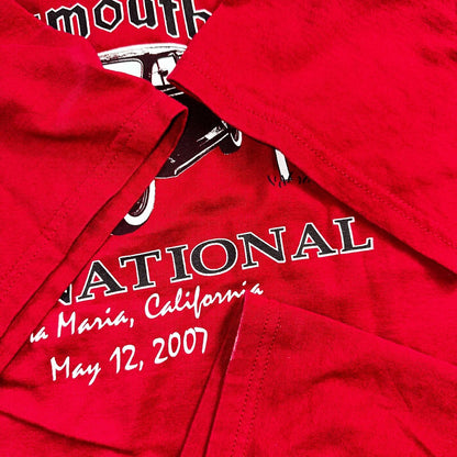 Plymouth California Dreamin Y2K Graphic VTG T Shirt Santa Maria Cars Red XL