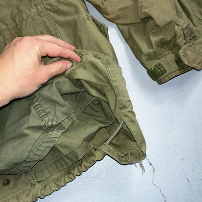 VTG US ARMY M-65 Field Jacket Coat Cold Weather Mans OG-107 Vietnam 70s Medium