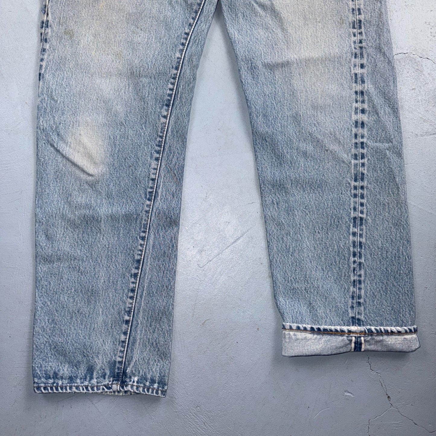 Levis 501 Vintage 80s Redline Selvedge USA XX Jeans Light Wash 35x30 Act 32x28