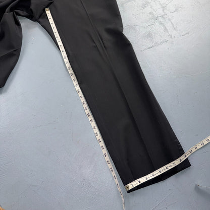 VTG Saint Laurent 43 YSL Mens 3 Pc Tuxedo Suit Paris Black W38 1970s 70s Wool Bl
