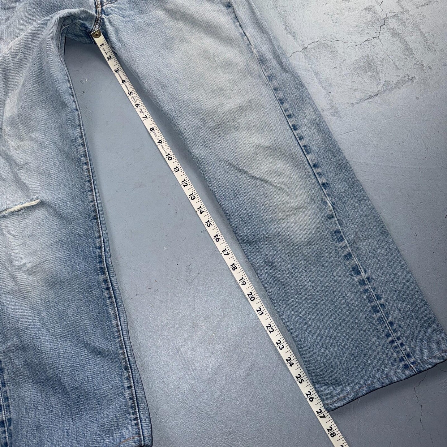 Levis 501 Vintage 80s Redline Selvedge USA XX Jeans Light Wash 30x30 Act 28x27