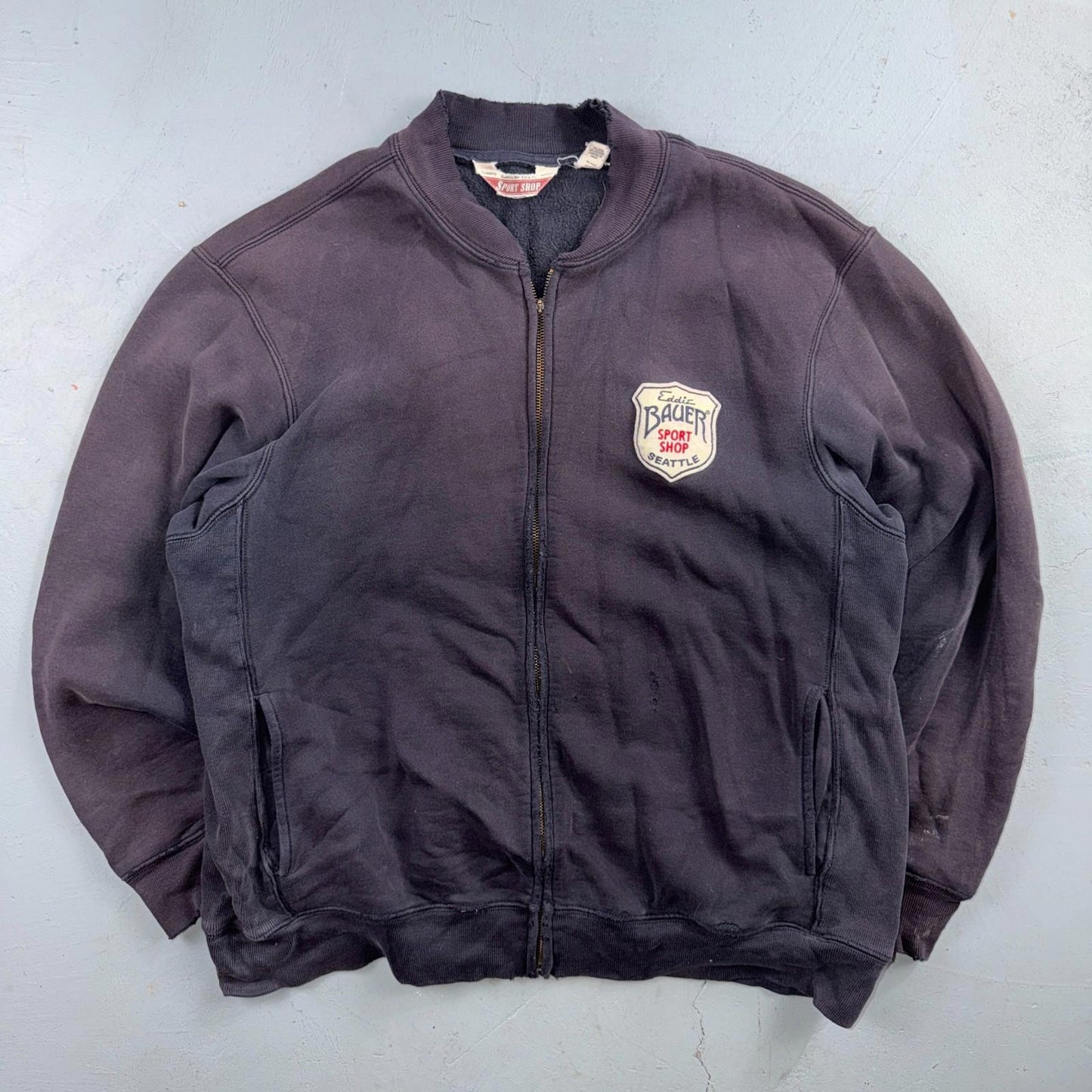 Eddie Bauer Sport Shop Full Zip Track Coach Jacket Thrashed Japan Large