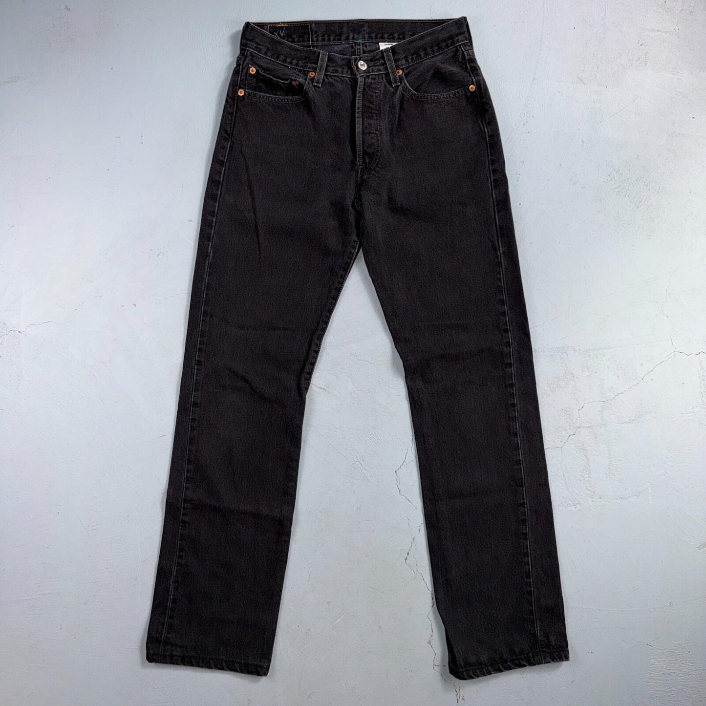 Levis 501 Vintage Y2K 90s XX Straight Leg Jeans Black Med Wash 29x34 Act 28x31