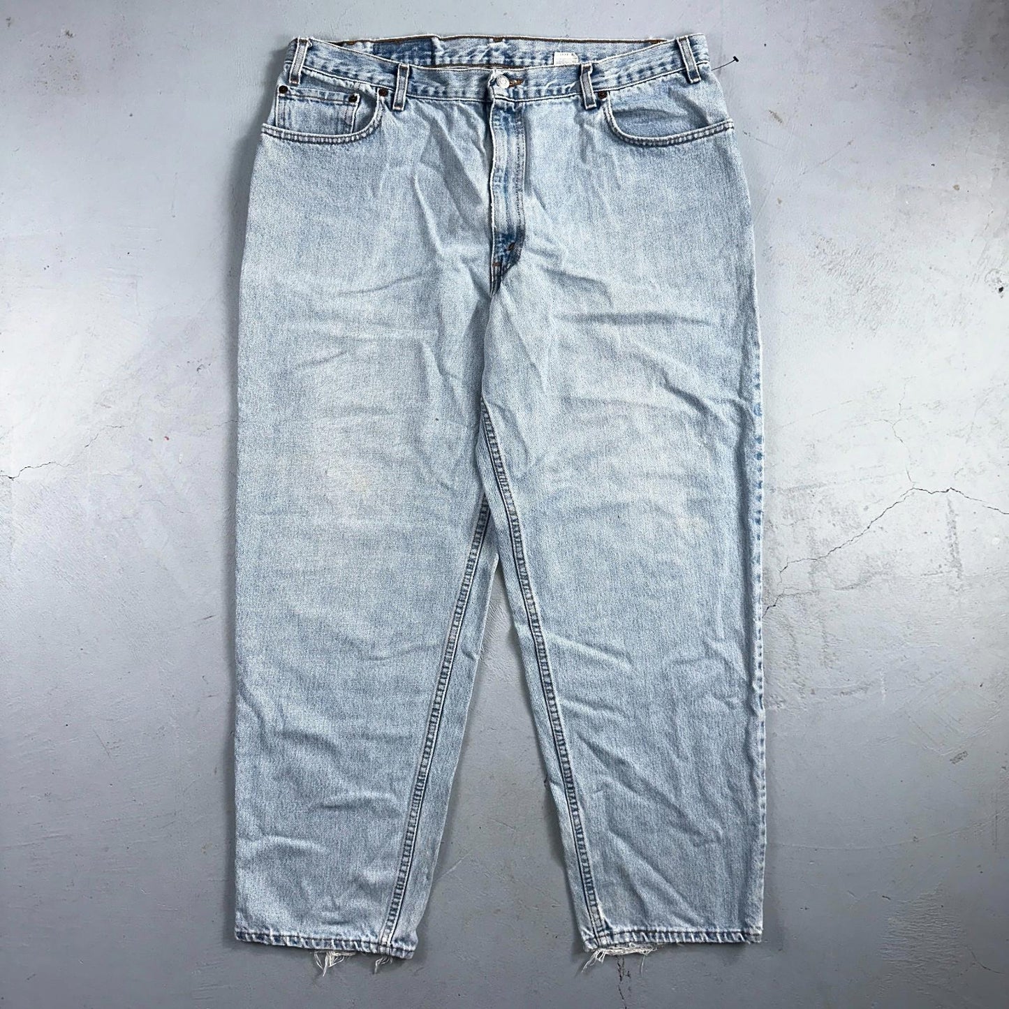 Levis 570 Jeans Mens 40x32 Blue Baggy Wide Loose Denim Pants Tapered 39x30