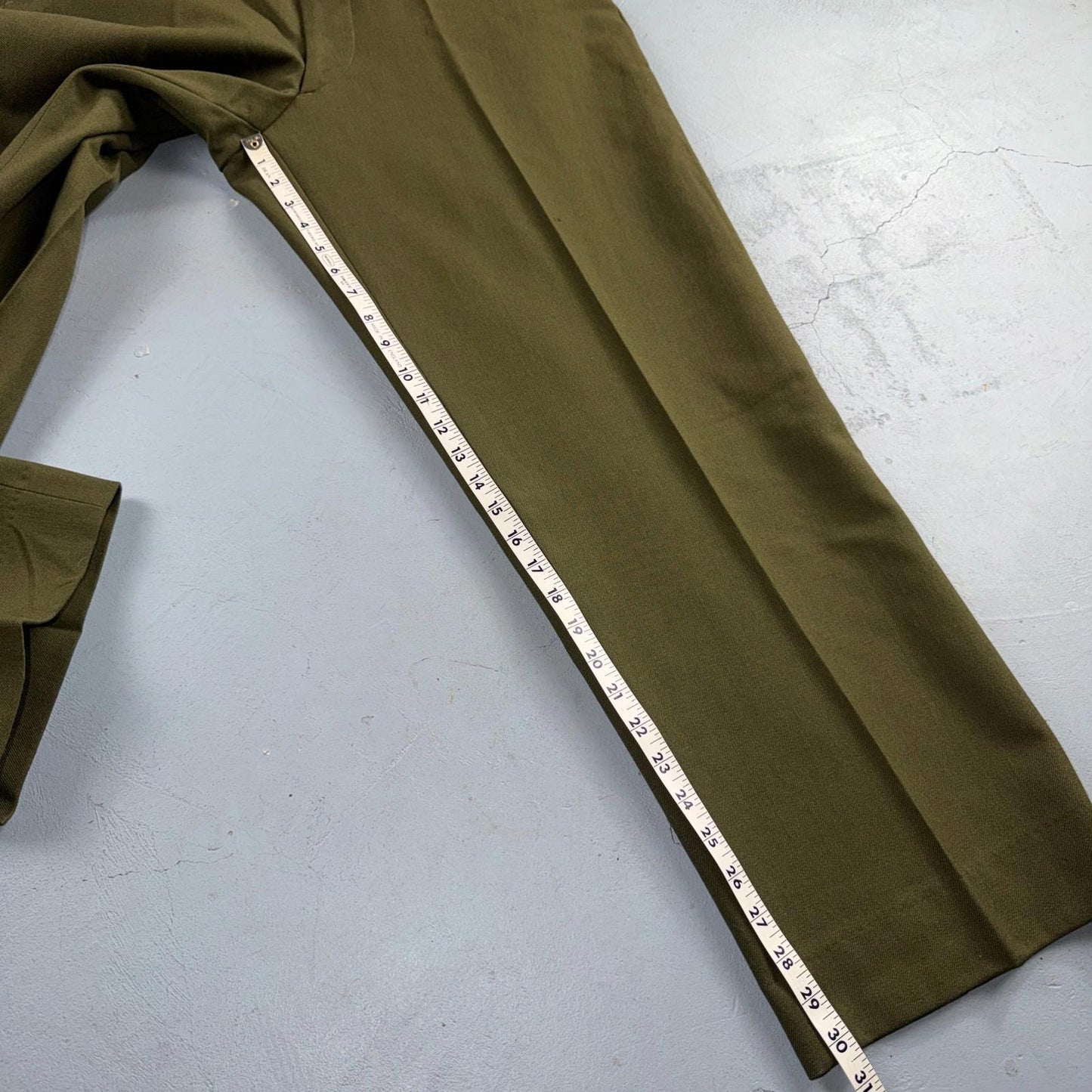 Vintage Military Pants Trousers Medium Regular 50s M1951 OG-108 Wool Mens 31x30