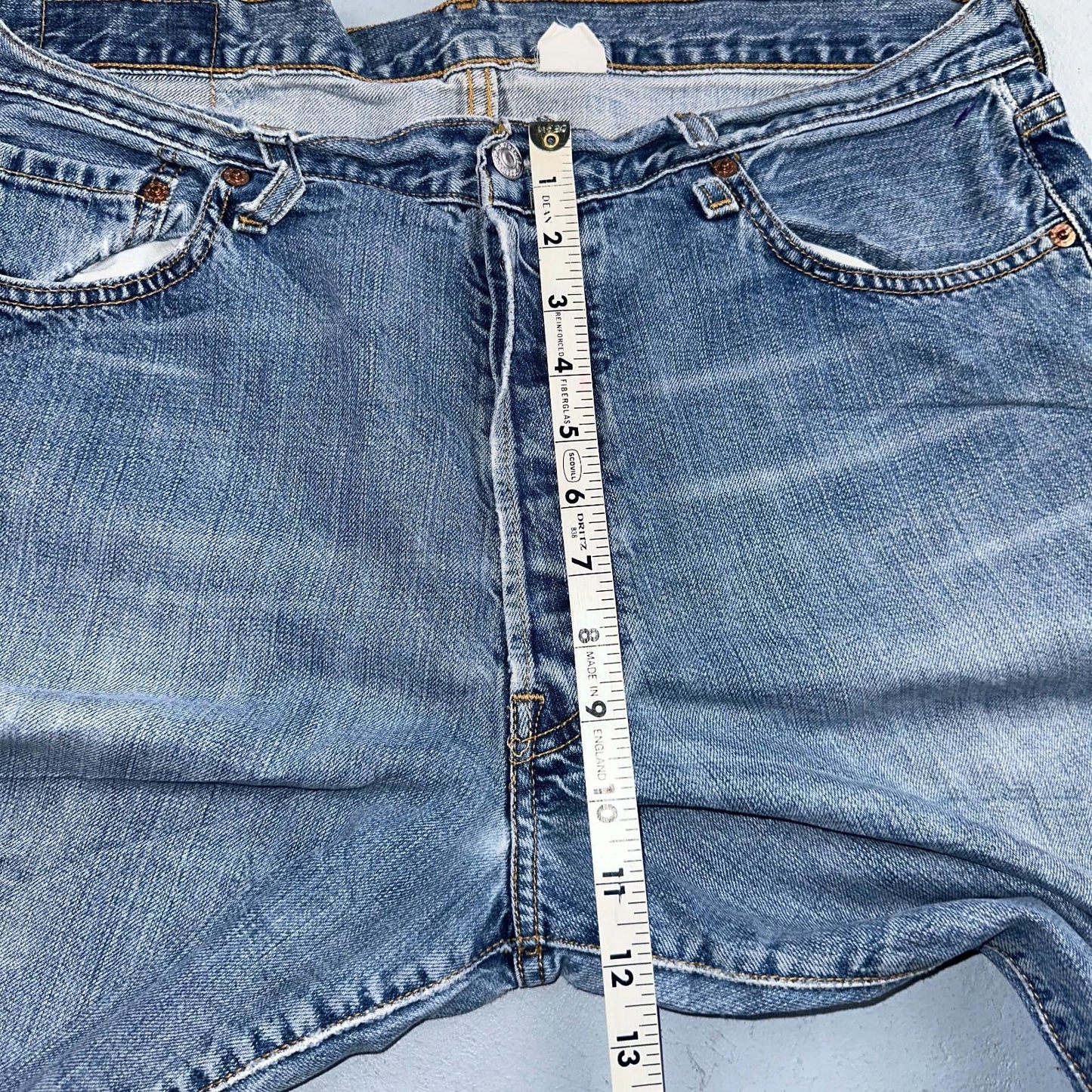 Levis 501 Vintage Y2K 90s XX Straight Leg Jeans Blue Light Wash 36x32 Act 35x31