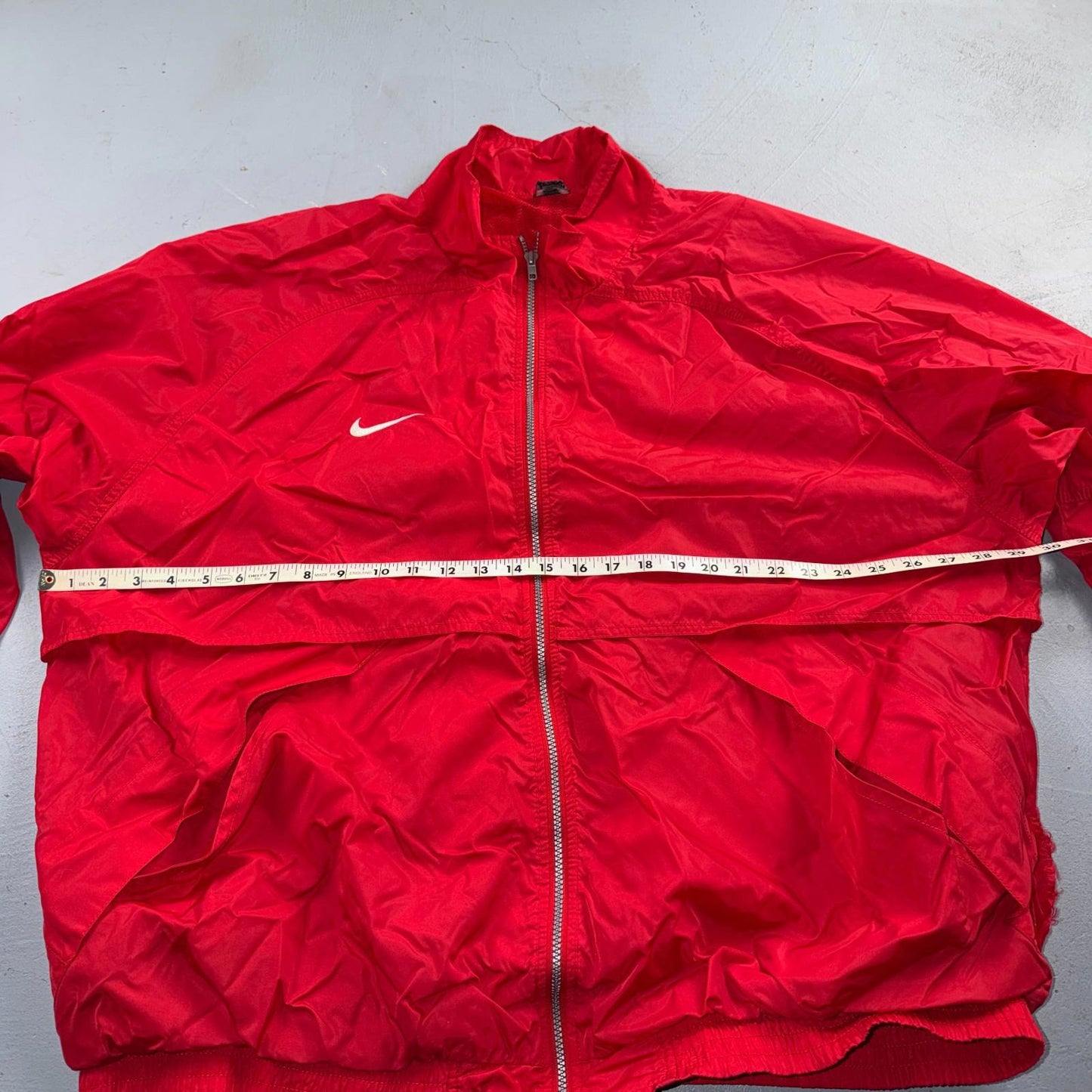 Nike VTG Mens 1990s Red Zip Up Jacket Size 2XL Team Sports 90s Windbreaker