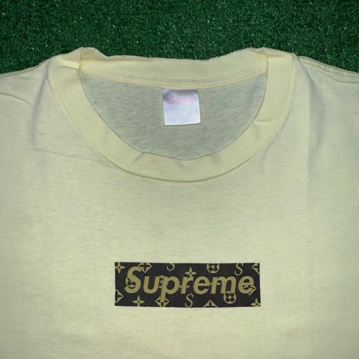 OG 2000 Supreme Louis Vuitton LV Monogram Box Logo T Shirt 100% Authentic VTG