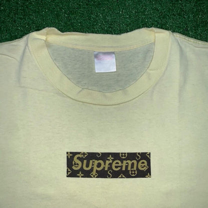OG 2000 Supreme Louis Vuitton LV Monogram Box Logo T Shirt 100% Authentic VTG