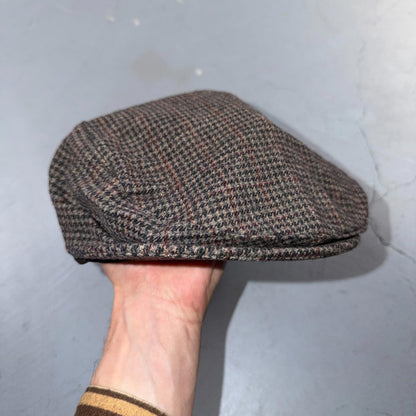Vintage Pendleton Tweed Flat Cap 100% Virgin Wool Hat Men’s Large Newsboy Gray