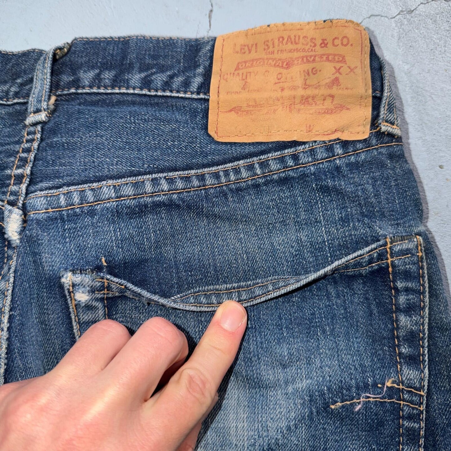 Levis 505 Big E Vintage 60s Redline Selvedge USA XX 1960s Jeans 501 Act 31x28