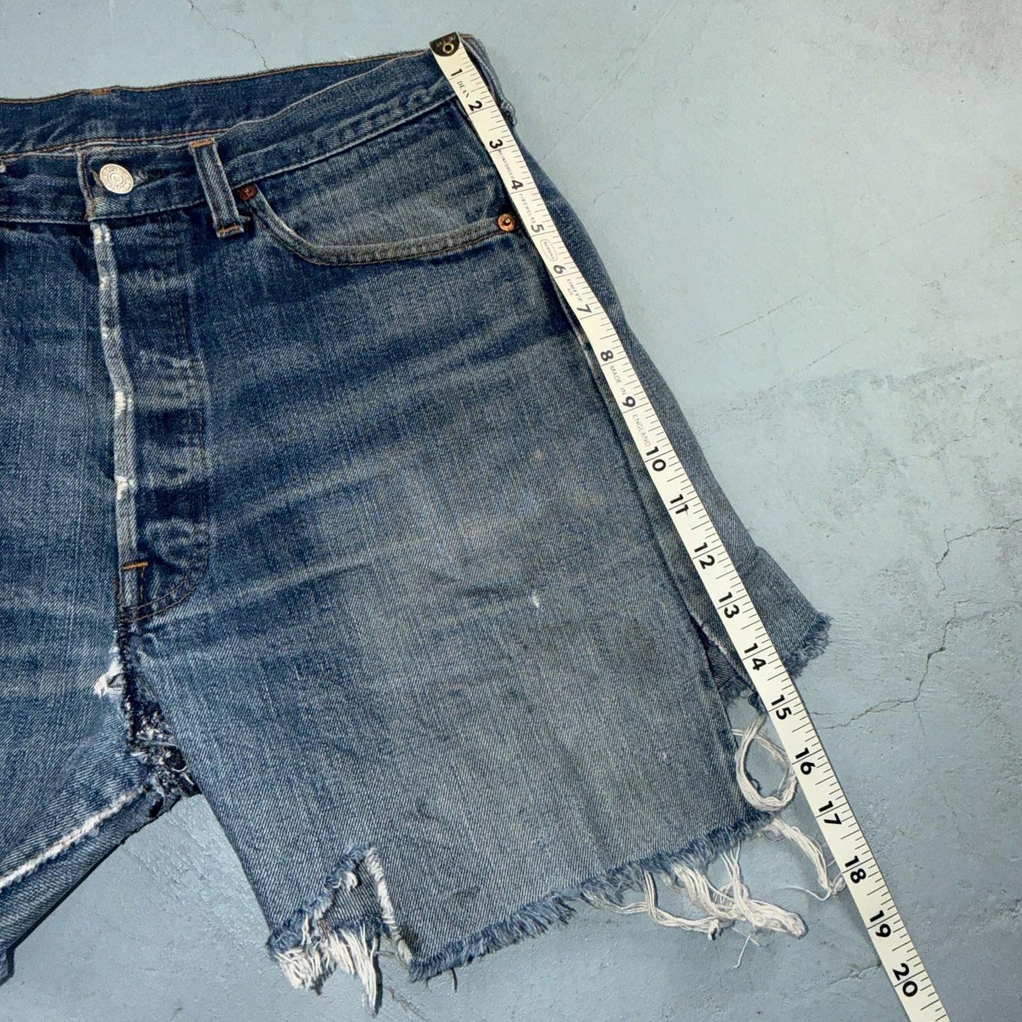 Levis 501 Vintage 70s SS Redline Selvedge USA XX Jeans Light Wash Shorts 31x5