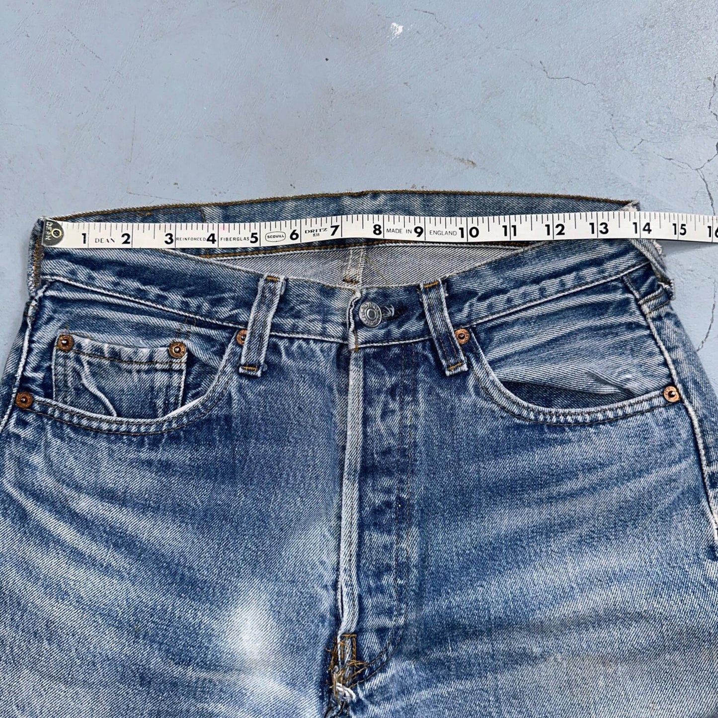 Levis 501 Vintage 80s Redline Selvedge USA XX Jeans Light Wash 1980s Act 28x32