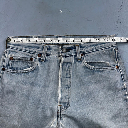 Levis 501 Vintage 80s Redline Selvedge USA XX Jeans Light Wash 66 Act 28x31