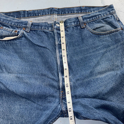 Levis 501 Vintage 80s USA XX Straight Leg Jeans Blue Med Wash 44x32 Act 39x28