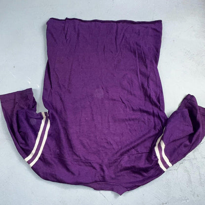 Abilene Christian University Texas 70s VTG T Shirt Football Raglan Purple 1970s