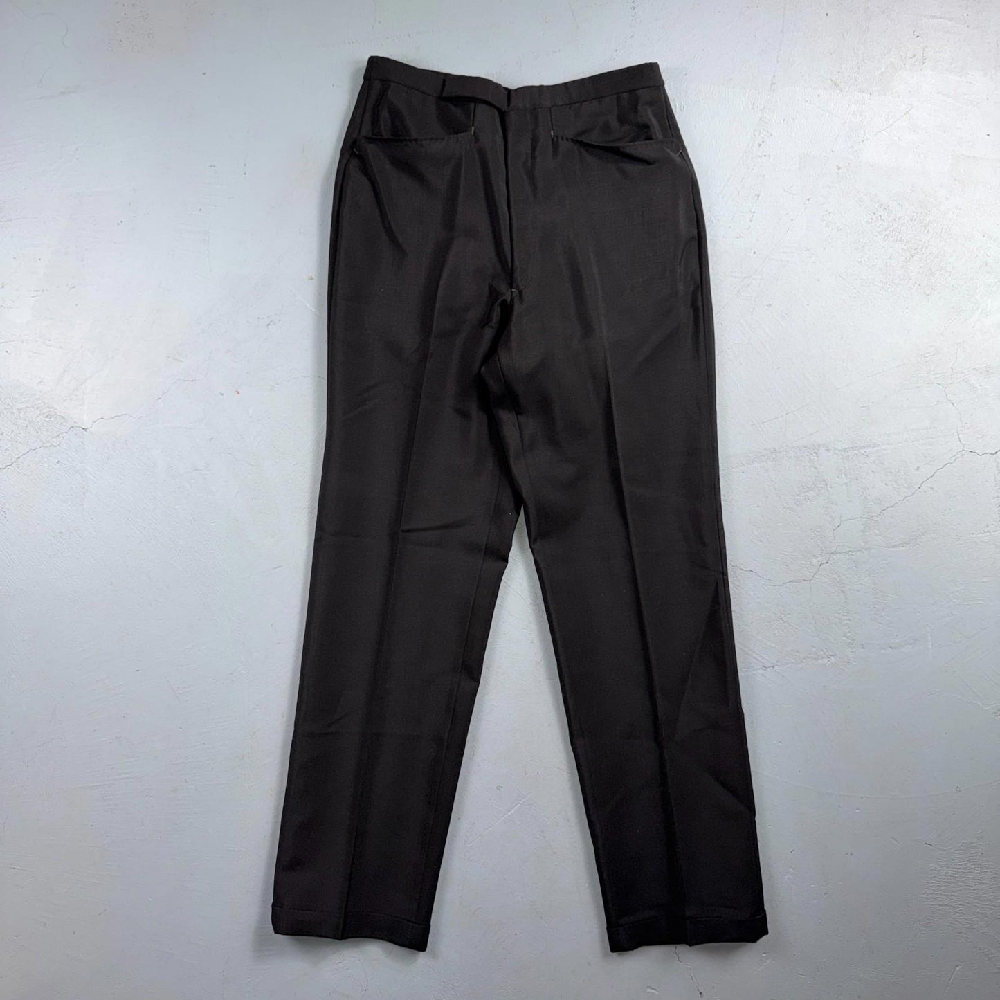 VTG Mens 2 PC Suit 40 Jacket Coat Pants Black Rockabilly 60s 1960s Gab Poly West