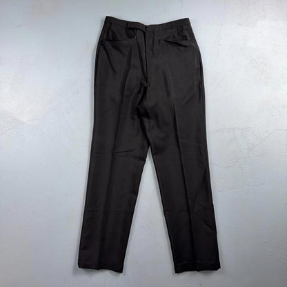 VTG Mens 2 PC Suit 40 Jacket Coat Pants Black Rockabilly 60s 1960s Gab Poly West