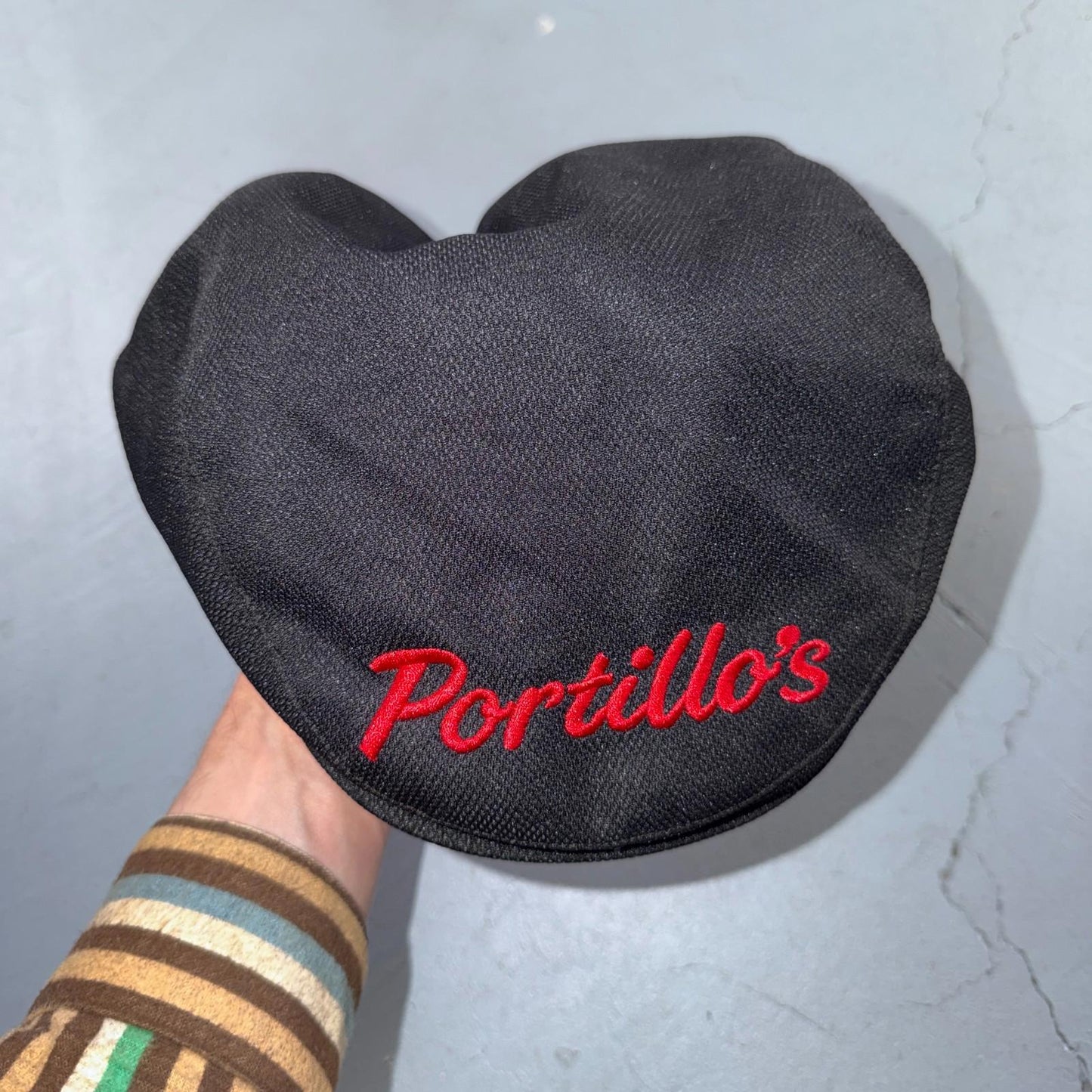 Portillo's Hot Dogs  Hat Chef Works Snapback Newsboy Work Cap Chicago Nu Fit