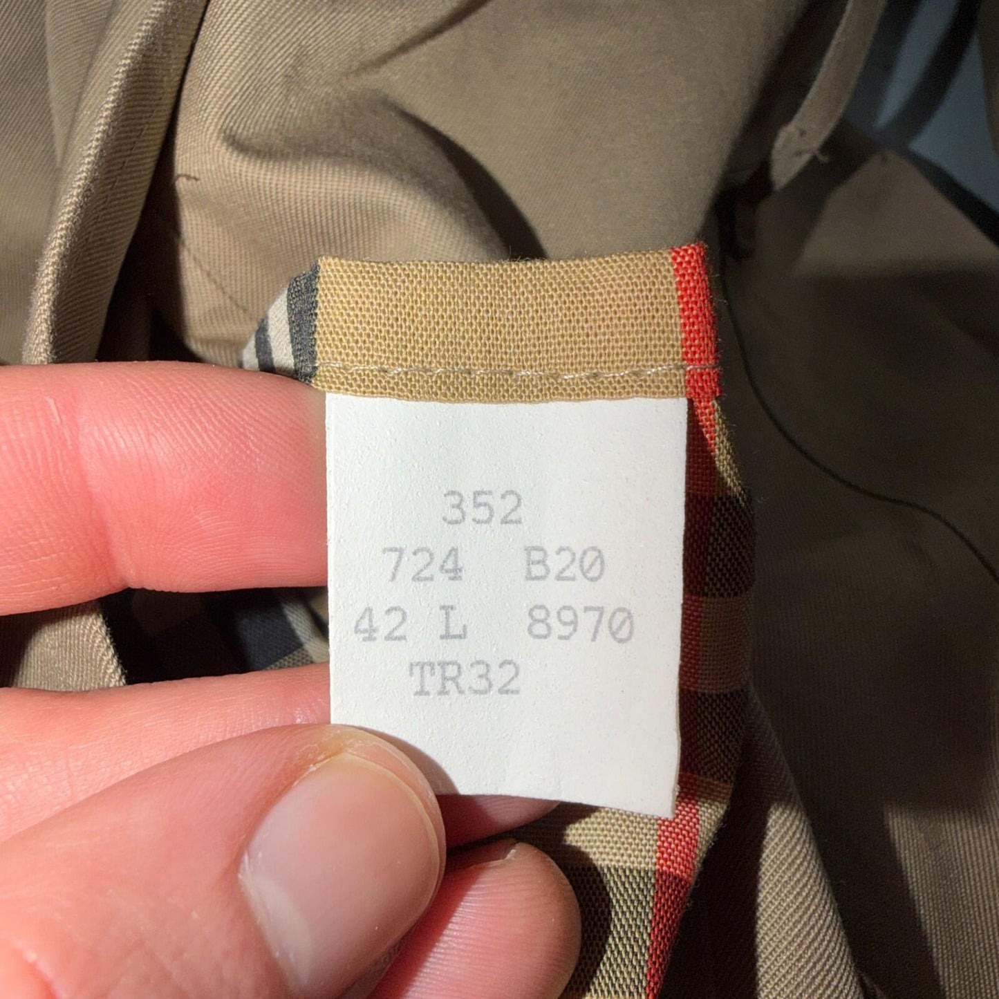 Burberry Mens 42L Trench Coat Jacket Camel Hair Double Breasted Wool Liner VTG