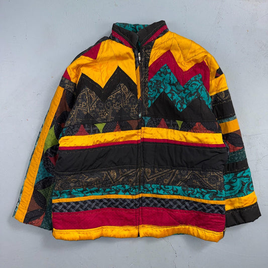 Hand Made Fashion 60s 70s Talon Vintage Ski Jacket Crazy Patterns One of a Kind