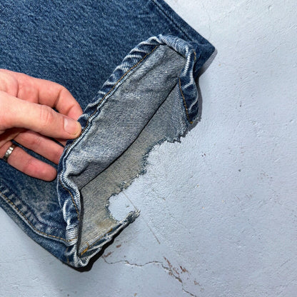 Levis 501 Vintage 90s USA XX Straight Leg Jeans Blue Med Wash 40x30 Act 38x30