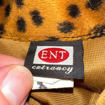 VTG ENT Jacket Womens Cheetah Outdoors Entrancy USA 70s Rockabilly Long Coat