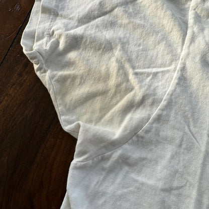 Crazy Print Thrashed Vintage T Shirt Rap Music Grunge Nirvana White 90s Skate