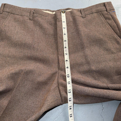 VTG Mens 3 PC Suit 40 Jacket Coat Pants Vest Plaid Rockabilly 70s 1970s Brown