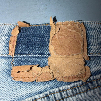 Levis 501 Vintage 80s Redline Selvedge USA XX Jeans Light Wash 36x30 Act 33x28