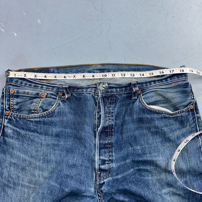 Levis 501 Vintage Y2K 90s XX Straight Leg Jeans Blue Med Wash 38x34 Act 37x31