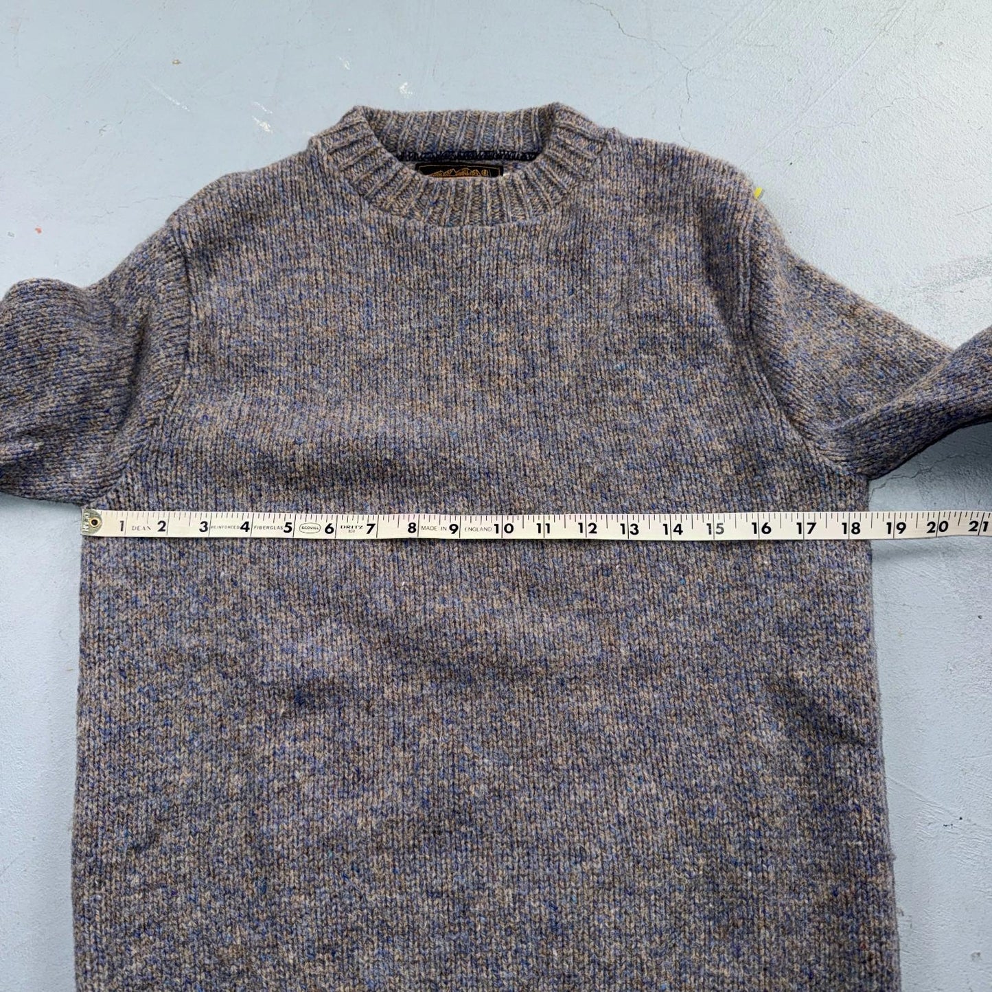 Eddie Bauer VTG Wool Sweater Women's Medium Blue Knit Round Neck Pullover