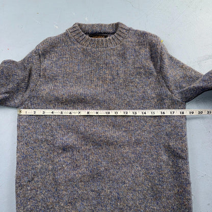 Eddie Bauer VTG Wool Sweater Women's Medium Blue Knit Round Neck Pullover
